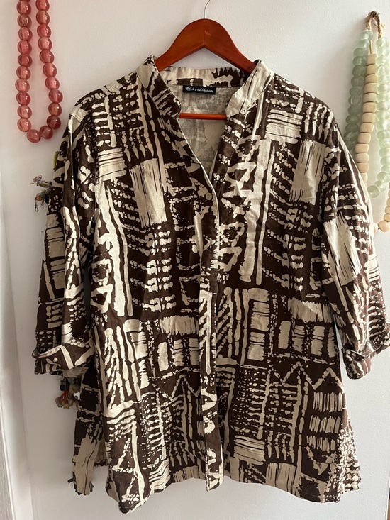 Club Z Collection Tops - Linen Tunic button down shirt